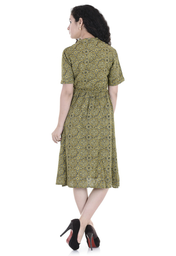 Green Designer Cotton Kurti