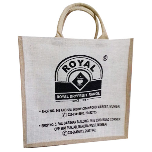 White Jute Shopping Bag