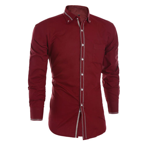 Cotton Men'S Red Shirts