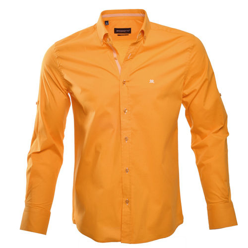 Cotton Men'S Yellow Shirt