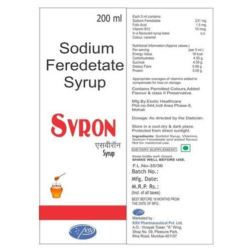 Sodium Feredetate Syrup