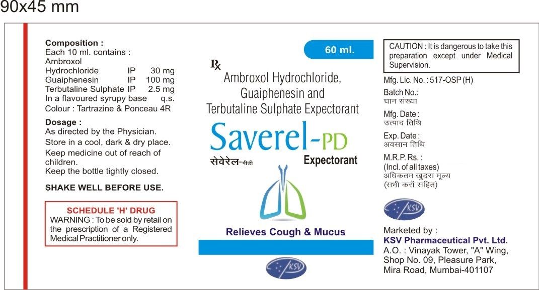 Ambroxol 15mg + Guaifenesin 50mg + Terbutaline 1.25mg