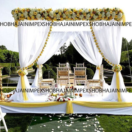 White Sankheda Mandap Chair Set