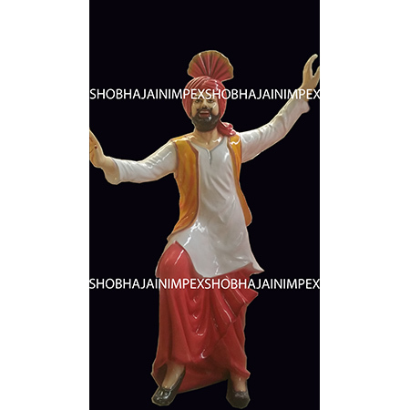 Punjabi Fiber Statue for Decoration