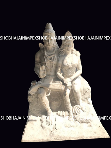 Shiva Parvati Fiber Statue