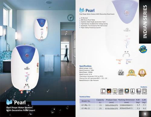 Kalptree - Pearl  15 Litres Electric Water Heater / Geyser (All India Home Service) Installation Type: Wall Mounted