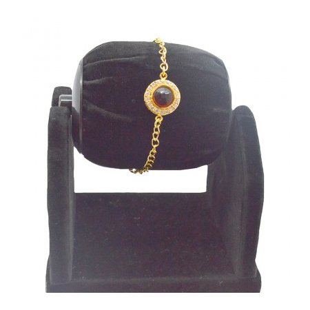 Hi Gold White Maroon With American Diamond Reverse AD Bracelet