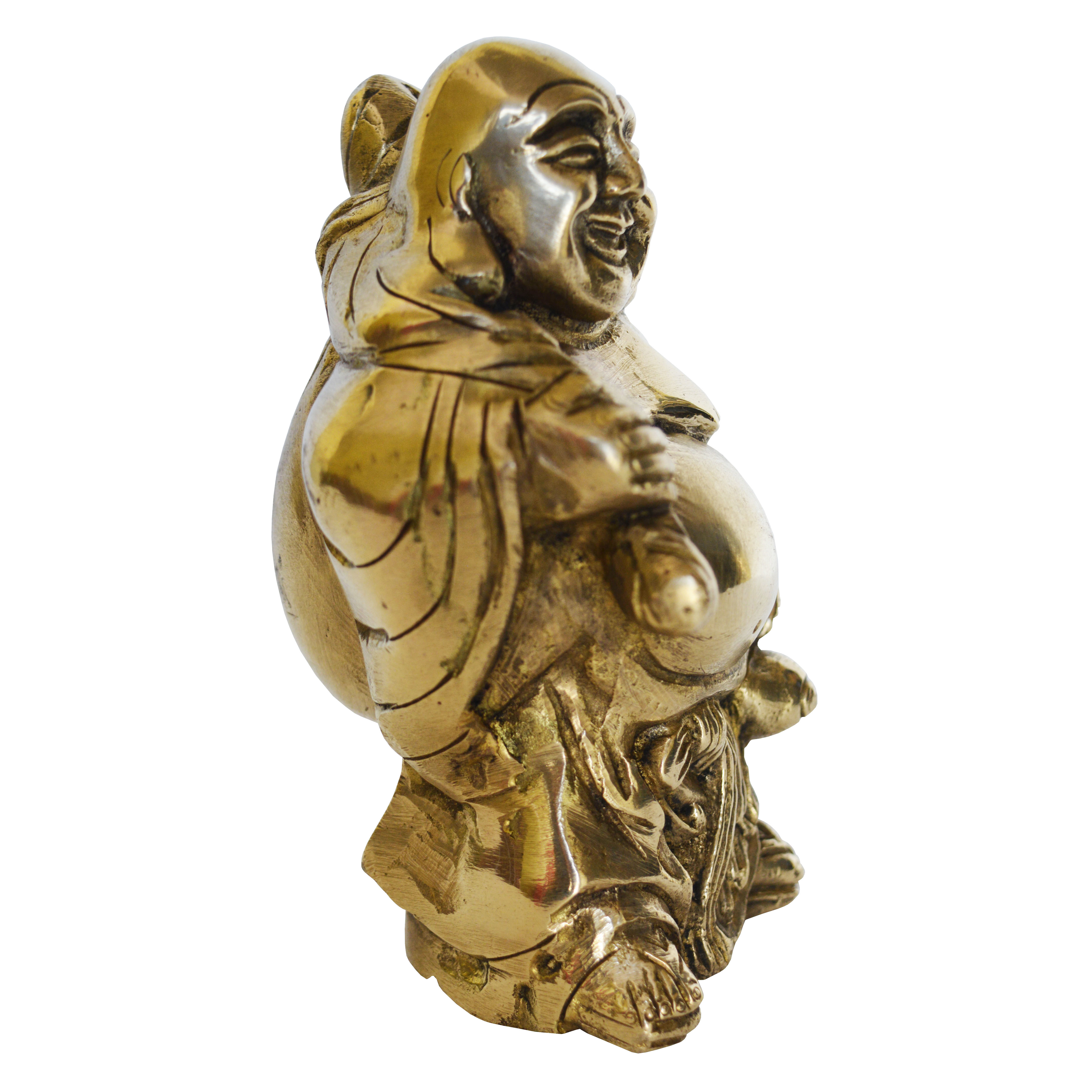 Brass Laughing Buddha Statue Decorative Showpiece Feng shui Sculpture