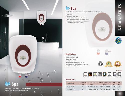 Kalptree - Spa 10 Liters - Electric Water Heater / Geyser. All India Home Service Installation Type: Wall Mounted