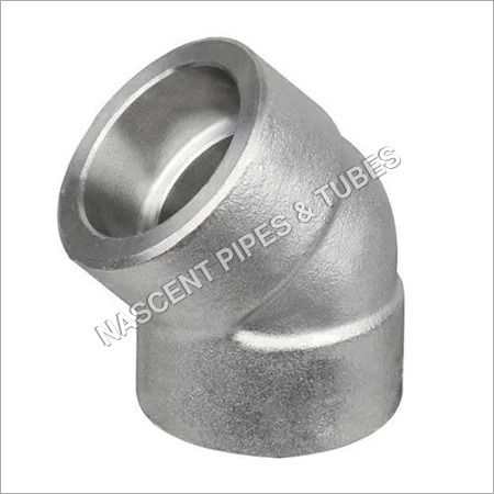 Silver Stainless Steel Socket Weld Elbow Fitting Astm A182