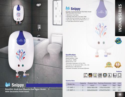 Kalptree - Snippy 1 Liters - Instant Electric Water Heater - Geyser (All India Home Service) Installation Type: Wall Mounted