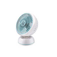 Mini Table Fan - Plastic, 150x150x200 Mm, White | Compact Size, Durable Build, Energy Efficient, Portable Design, Quiet Operation, Adjustable Rotation, 3 Speed Settings