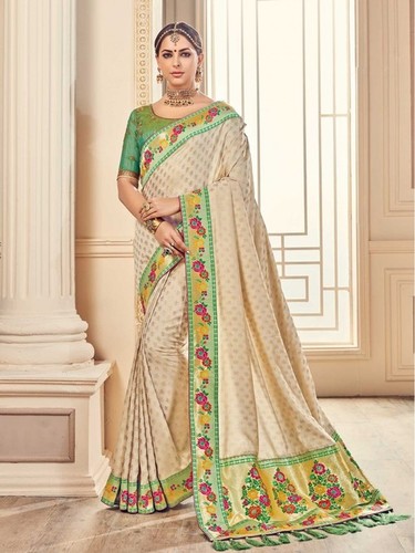 Off White Designer Saree
