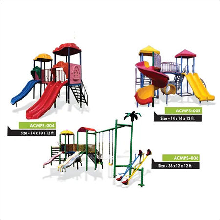 Multi Play Station - Metal and Fibre Construction, Ideal for Ages 4-12, Accommodates 2-4 Children, Sliding and Climbing Fun