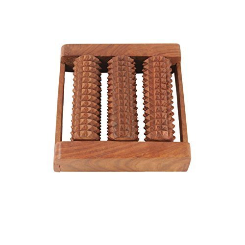 Wooden Roller Foot Massager for Body Stress Acupressure Feet Care
