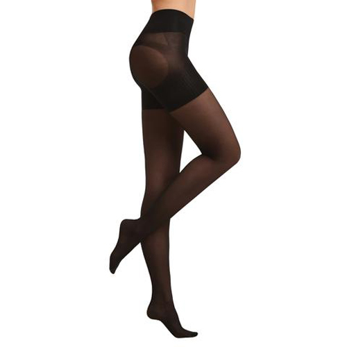 Patent Tights  with Ladies Shaper  Black