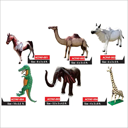 Multicolor Fibre Animal Figure For Amusement Park