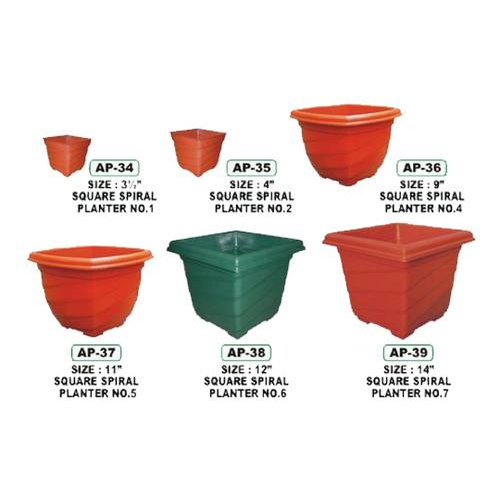 Square Spiral Planters