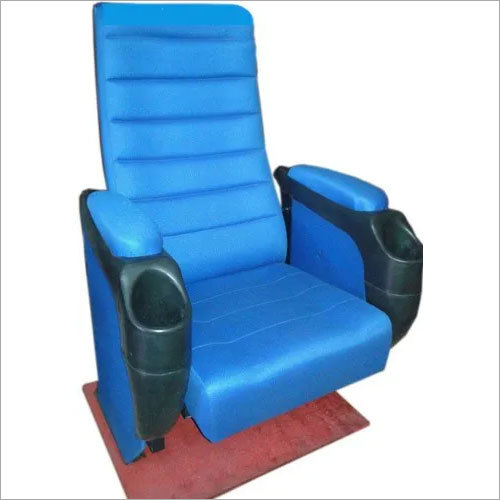 High Back Auditorium Chair - PU Foam Custom Size Blue Color | Durable Eco-Friendly Modern Design High Support Backrest