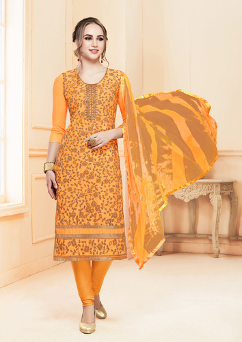 Orange Churidar Salwar Kameez