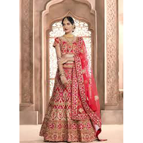 Bridal Heavy Lehenga Choli Decoration Material: Beads