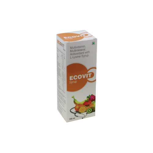 Ecovit Syrup - Liquid Formulation, Combining Multivitamins, Multiminerals, Antioxidants & L-Lysine for All Ages