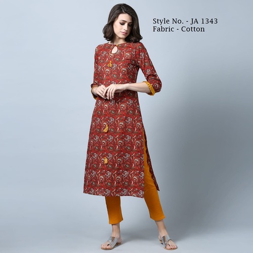 Straight cotton Kurtis
