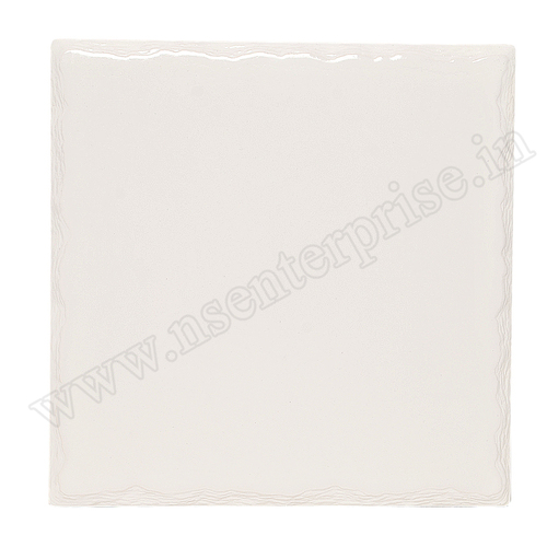 CBH-02 Ceramic Frame - 20x20x0.9 cm, White Square Design | Personalised Sublimation Surface for Elegant Photo Display