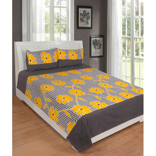 Yellow Cotton BedSheet
