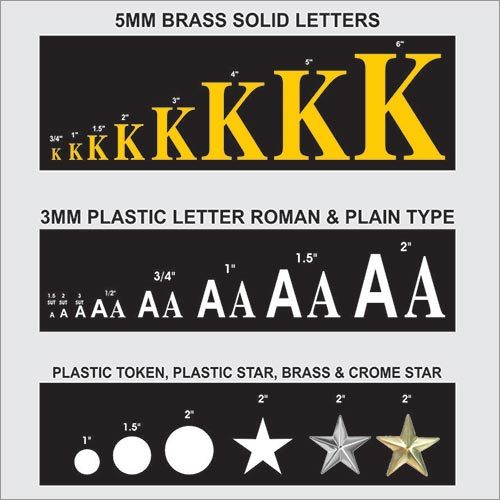BRASS & PLASTIC READYMADE LETTERS By KAMAL BRASS & PLASTIC HOUSE