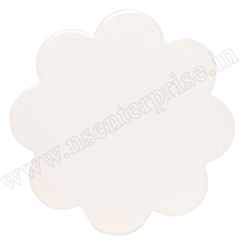 Cbh-10 Ceramic Frame - White, 20x20x0.9 Cm Flower Shape | Personalized Ceramic Gift Frame For Unique Gifting Experiences