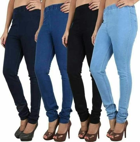 Blue Non Denim Ladies Jeans