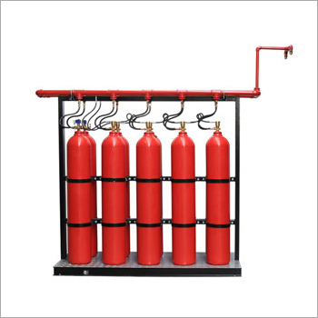 Co2 Fire Suppression System - Steel Red 6 Cylinders 150 Bar | Oxygen Removal High Expansion Clean Agent Reliable Low Downtime