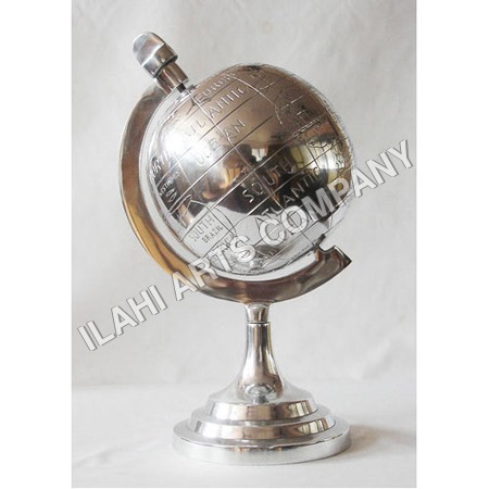 Aluminum World Globe