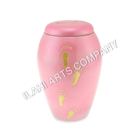 Brass Antique Child Pink Urns