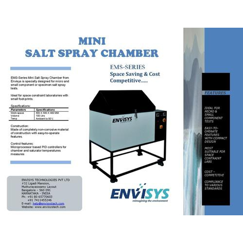 Salt Spray Test Chambers Application: For Industrial & Workshop Use