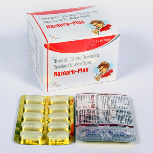 Nimesulide Cetirizine Phenylephrine,Paracetamol & Cafleine Tablets