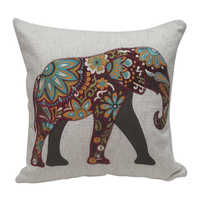 Elephant Printed Cushion Cover