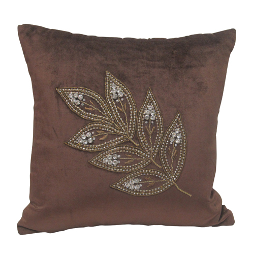 Leaf Chain Stich Cushion Cover By ROYAL CREATION