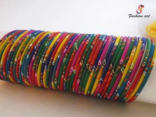 Rangoli Multicolor Metal Bangle Set