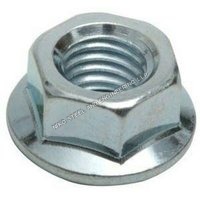 Flange Nut - Powder Coated, Standard Hexagon Design In Silver | Superior Strength, Vibration-resistant, High-durability For Industrial Applications