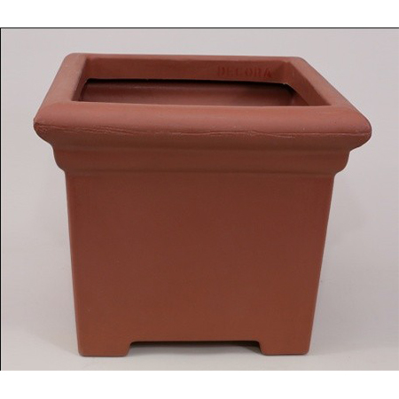 Decora Square Pot - Plastic Material - Brown Color | Ideal for Garden and Home Use