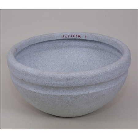 Decora Round Bowl Pot - Plastic Material, Grey Color | Nursery Pots Perfect for Garden Use, Durable and Versatile Design