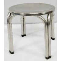 Stool - Stainless Steel, Silver Color | Easy to Clean, Eco-Friendly Design for Garden, Holiday Resort, Hotel Use
