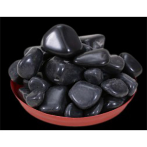 Glaze Black Pebbles Solid Surface