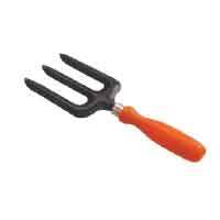 Weeding Fork (FWF-102) - Metal Build , Black and Orange Design for Versatile Gardening and Efficient Weed Removal