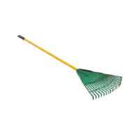 Prem PVC Leaf Rake - Plastic Material, 49-Inch Size | Green and Yellow Color, Ideal for Garden Use