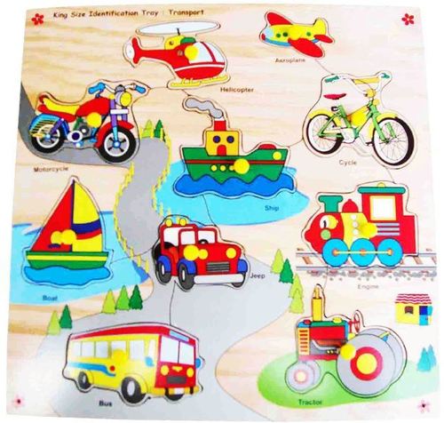 Wooden Transport Puzzle Digit Size: 23 Cm