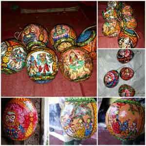 Hand painted Pattachitra Coconuts