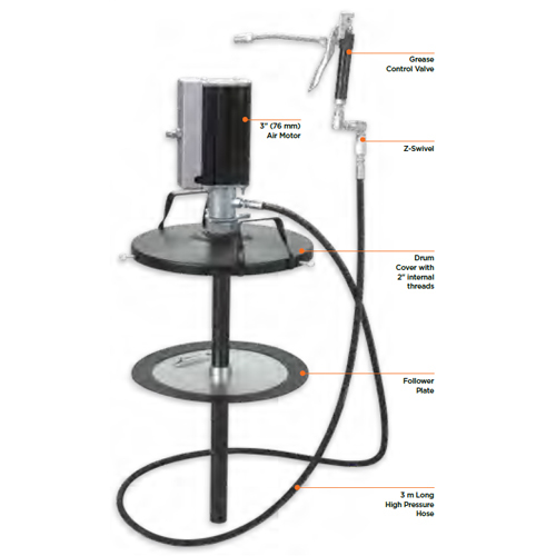 Heavy Duty Industrial Grade Pneumatic High Volume Grease Ratio Pump